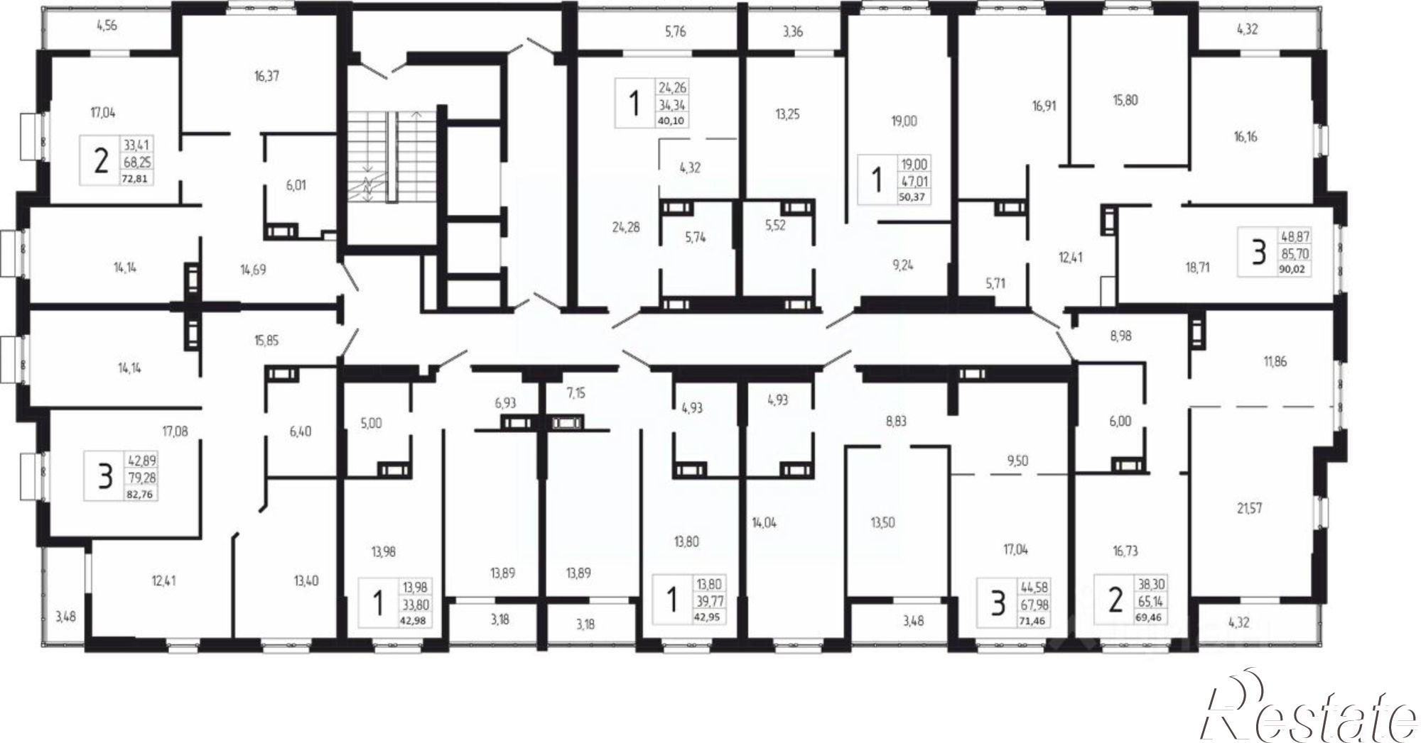 Купить квартиру за 9 113 600 рублей на район Семь Ветров, бульвар 30-летия Победы