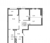 3-комн, 78 кв м, этаж 12/24 ул им. Землячки, 31а
