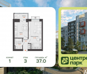 1-комн, 37 кв м, этаж 3/7 Слесарная улица